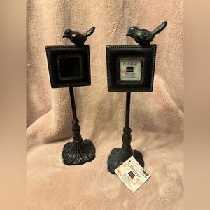 NWT Set of 2 Heavy metal Photo frame stands